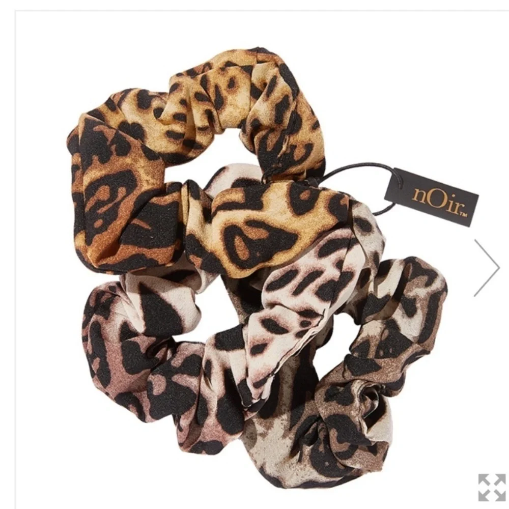 Noir jewelry ombré leopard scrunchies